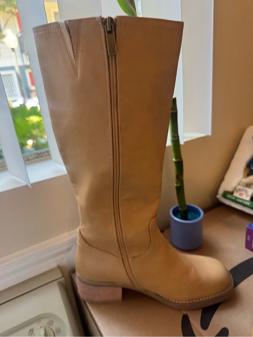 NWT Joie Tan Knee High Boots Size 8.5 | Block Heel | Retail $70
